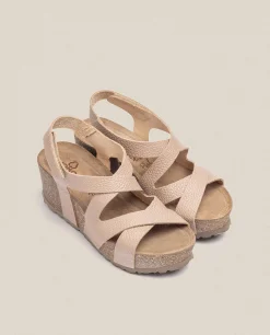 Online Yokono Sandalia Cuña Bari 303 Beige