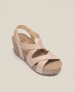 Online Yokono Sandalia Cuña Bari 303 Beige