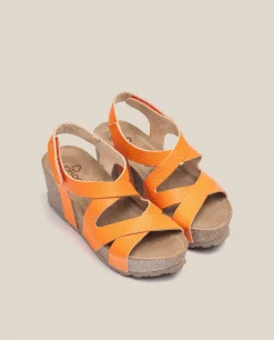 Fashion Yokono Sandalia Cuña Bari 303 Naranja