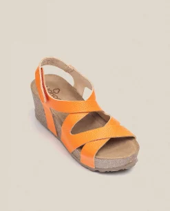Fashion Yokono Sandalia Cuña Bari 303 Naranja