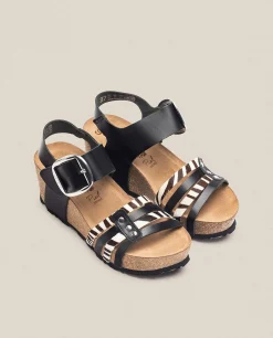 Outlet Yokono Sandalia Cuña Bari 304 Negro