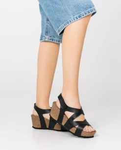 Store Yokono Sandalia Cuña Bari 303 Negro