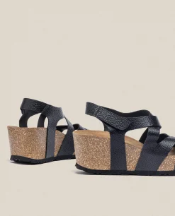 Store Yokono Sandalia Cuña Bari 303 Negro