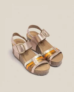 Online Yokono Sandalia Cuña Bari 304 Rosa