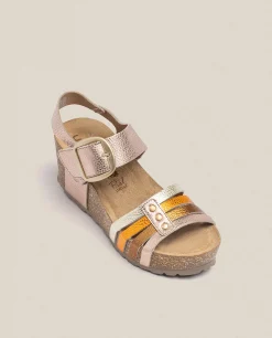 Online Yokono Sandalia Cuña Bari 304 Rosa