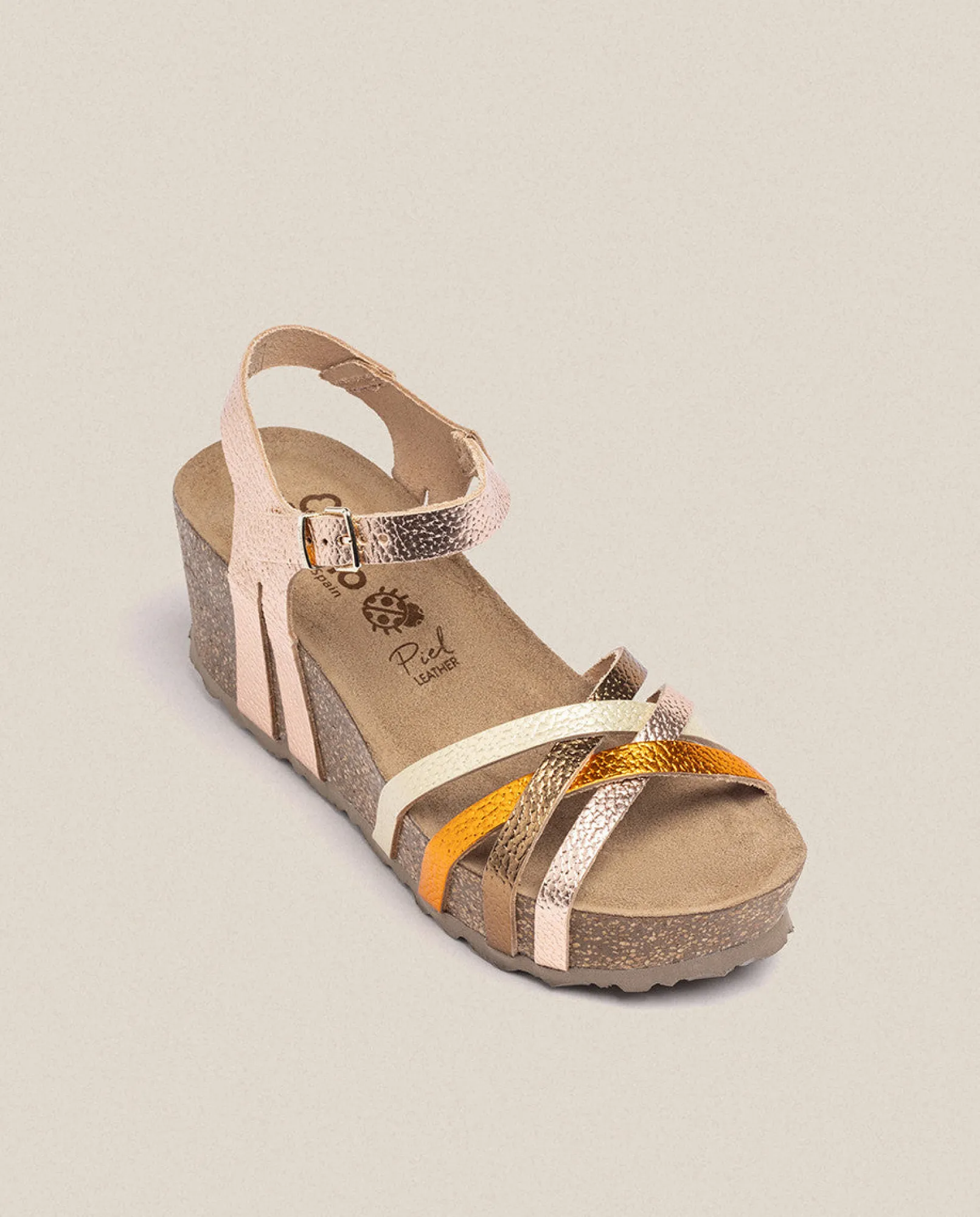 New Yokono Sandalia Cuña Bari 302 Rosa