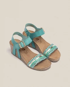 Shop Yokono Sandalia Cuña Cadiz 306 Azul