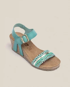 Shop Yokono Sandalia Cuña Cadiz 306 Azul