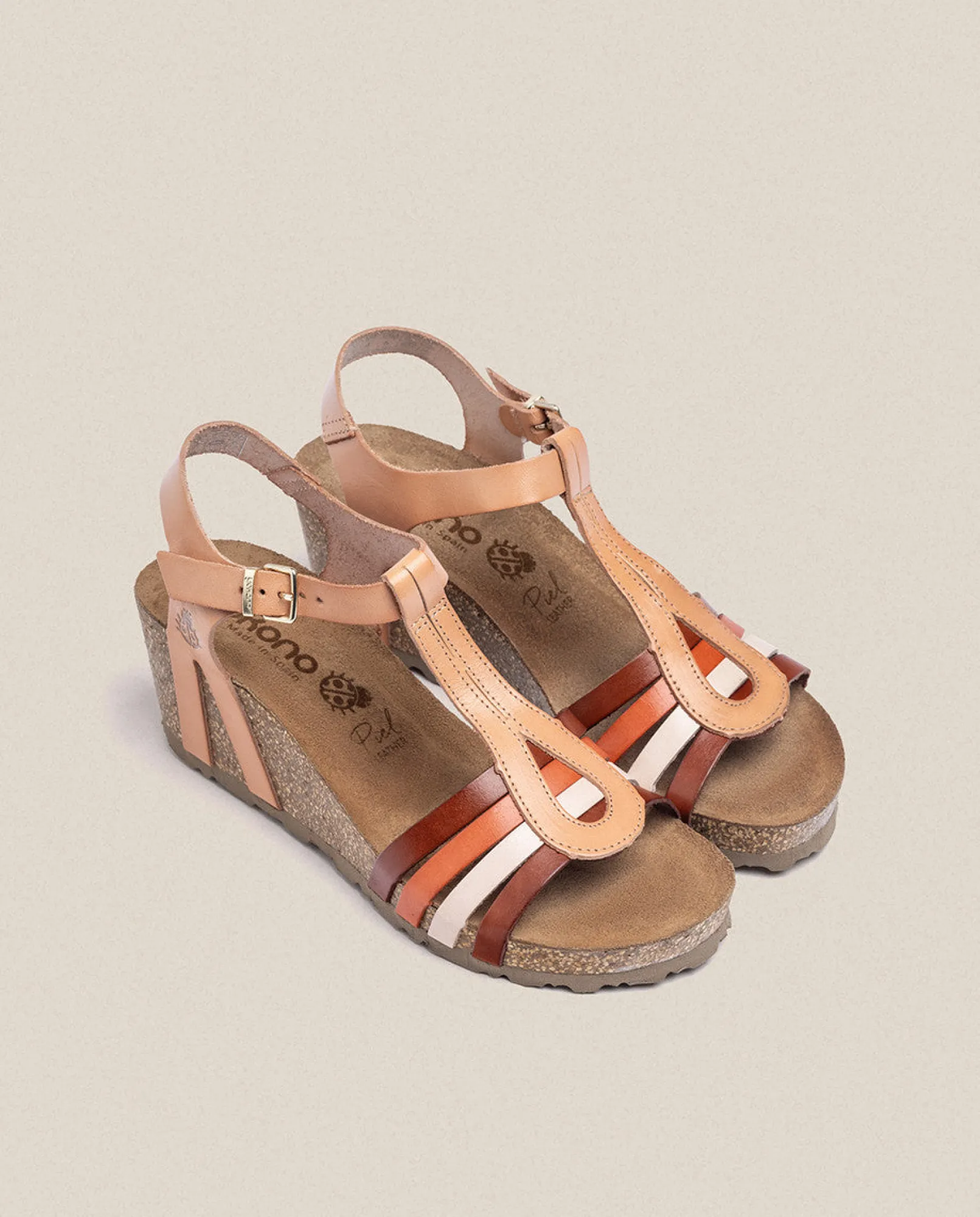Fashion Yokono Sandalia Cuña Cadiz 301 Beige