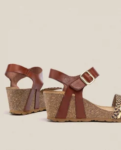 Fashion Yokono Sandalia Cuña Cadiz 306 Marrón