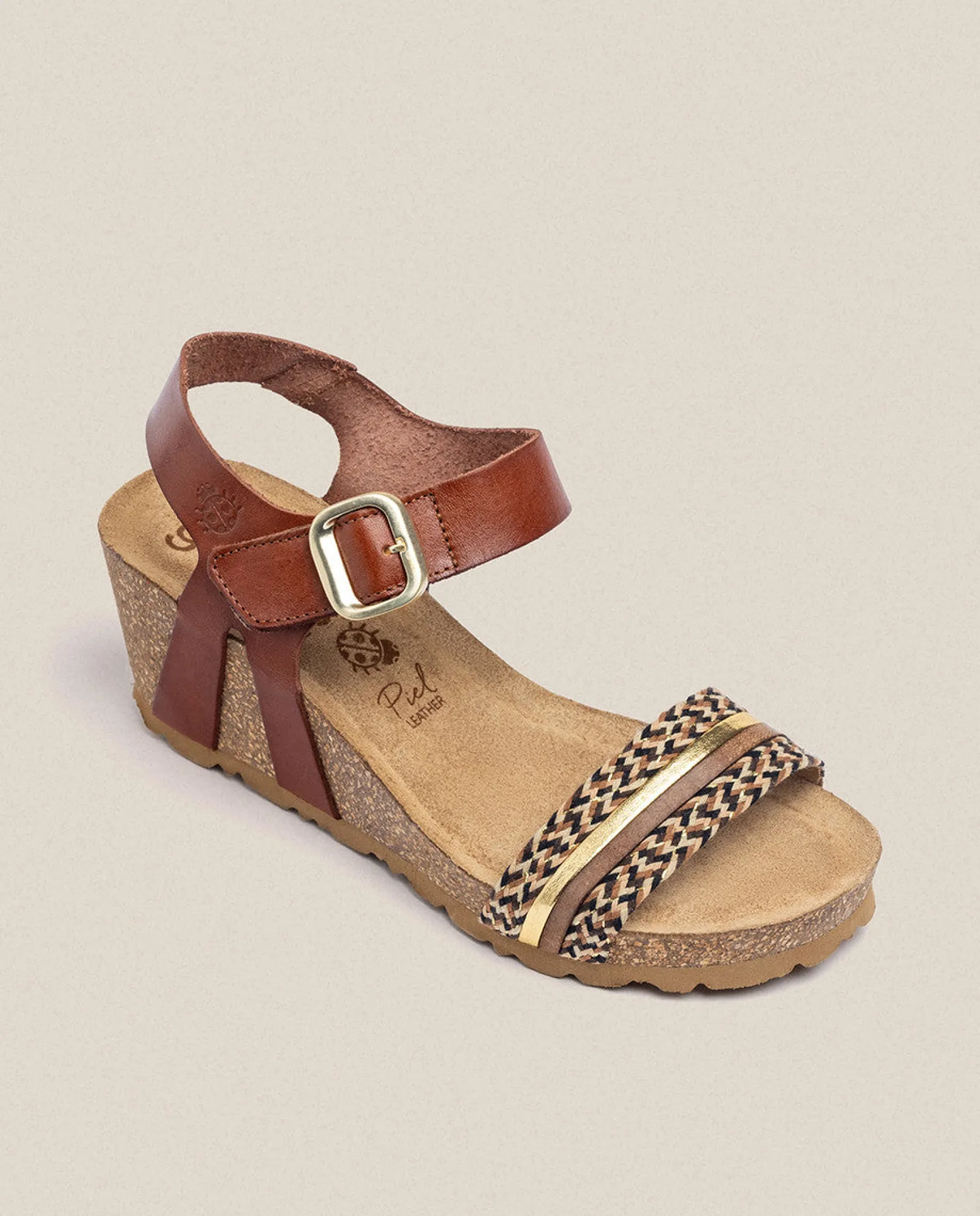 Fashion Yokono Sandalia Cuña Cadiz 306 Marrón