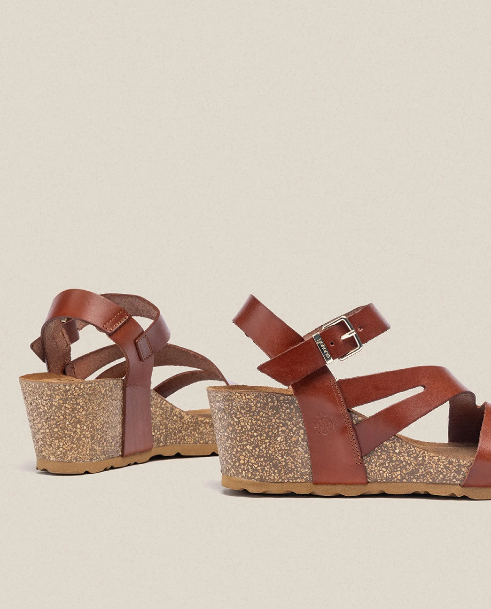 Store Yokono Sandalia Cuña Cadiz 302 Marrón