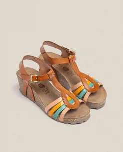 Discount Yokono Sandalia Cuña Cadiz 301 Marrón