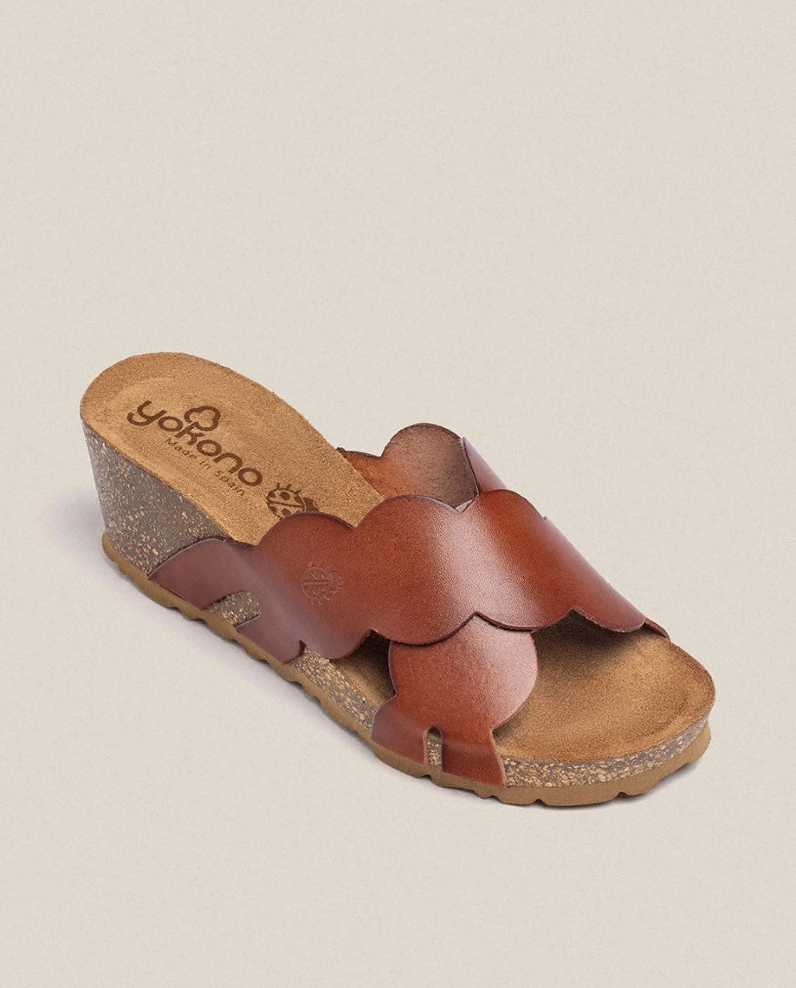 Cheap Yokono Sandalia Cuña Cadiz 300 Marrón
