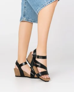Discount Yokono Sandalia Cuña Cadiz 302 Negro