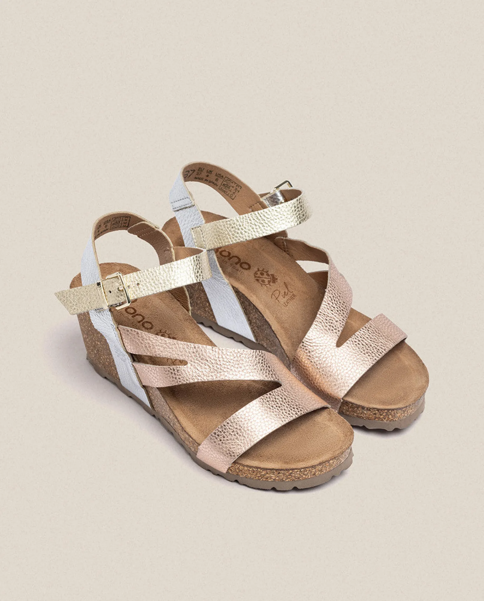 Online Yokono Sandalia Cuña Cadiz 302 Rosa