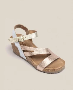 Online Yokono Sandalia Cuña Cadiz 302 Rosa