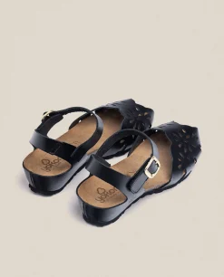Sale Yokono Sandalia De Cuña Monaco 047 Negro