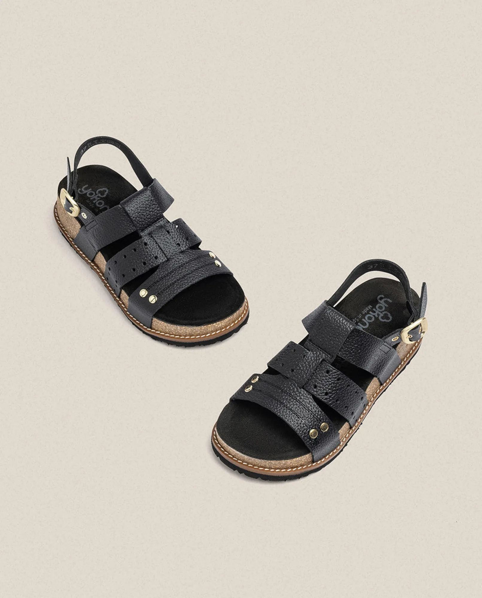 New Yokono Sandalia De Plataforma Oca 007 Negro