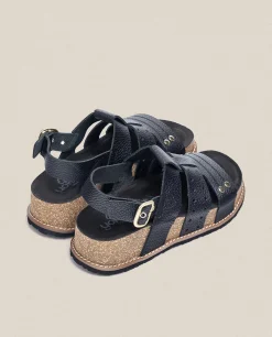 New Yokono Sandalia De Plataforma Oca 007 Negro