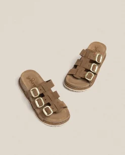 Discount Yokono Sandalia De Plataforma Oca 004 Marrón