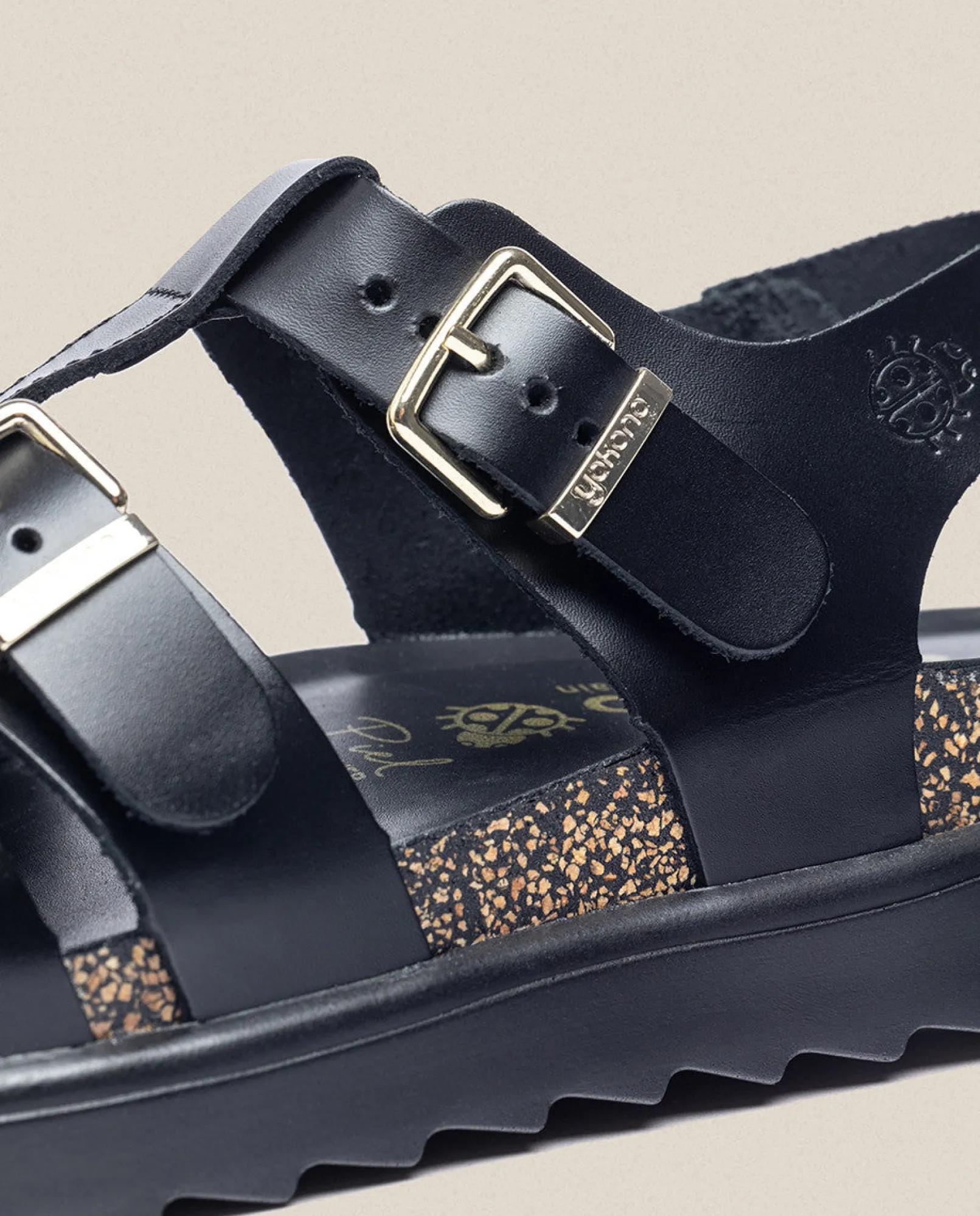 New Yokono Sandalia De Plataforma Tunez 114 Negro