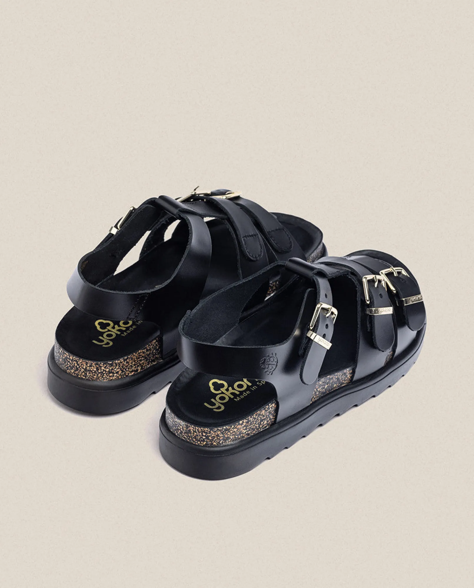 New Yokono Sandalia De Plataforma Tunez 114 Negro