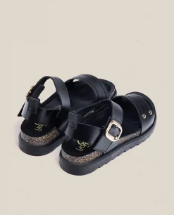 Online Yokono Sandalia De Plataforma Tunez 128 Negro