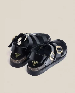 Best Yokono Sandalia De Plataforma Tunez 127 Negro