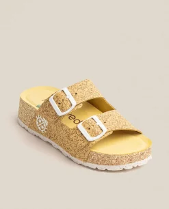 Online Yokono Sandalia De Plataforma West 003 Amarillo