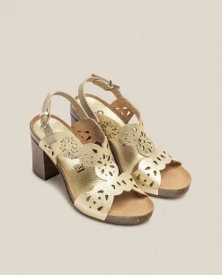 Store Yokono Sandalia De Tacón Ponza 006 Dorado