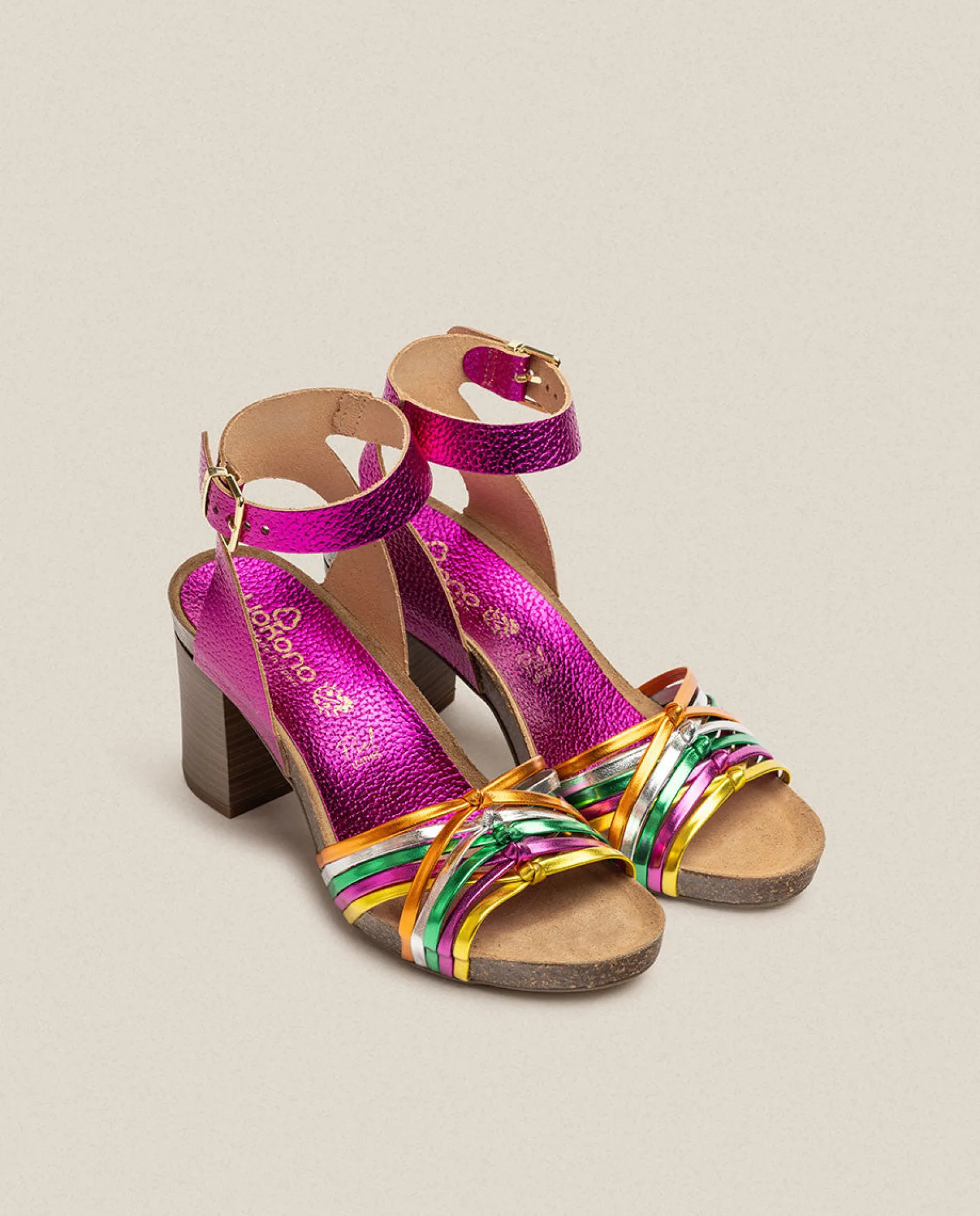 Clearance Yokono Sandalia De Tacón Ponza 005 Rosa