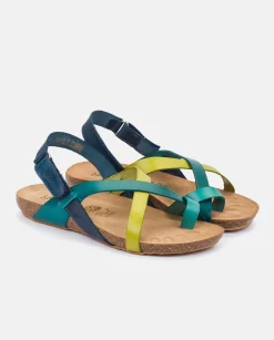 Online Yokono Sandalia Plana Ibiza 718 Azul