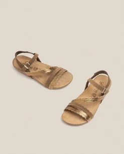 Shop Yokono Sandalia Plana Ibiza 176 Marrón