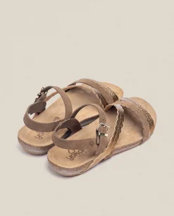 Shop Yokono Sandalia Plana Ibiza 176 Marrón