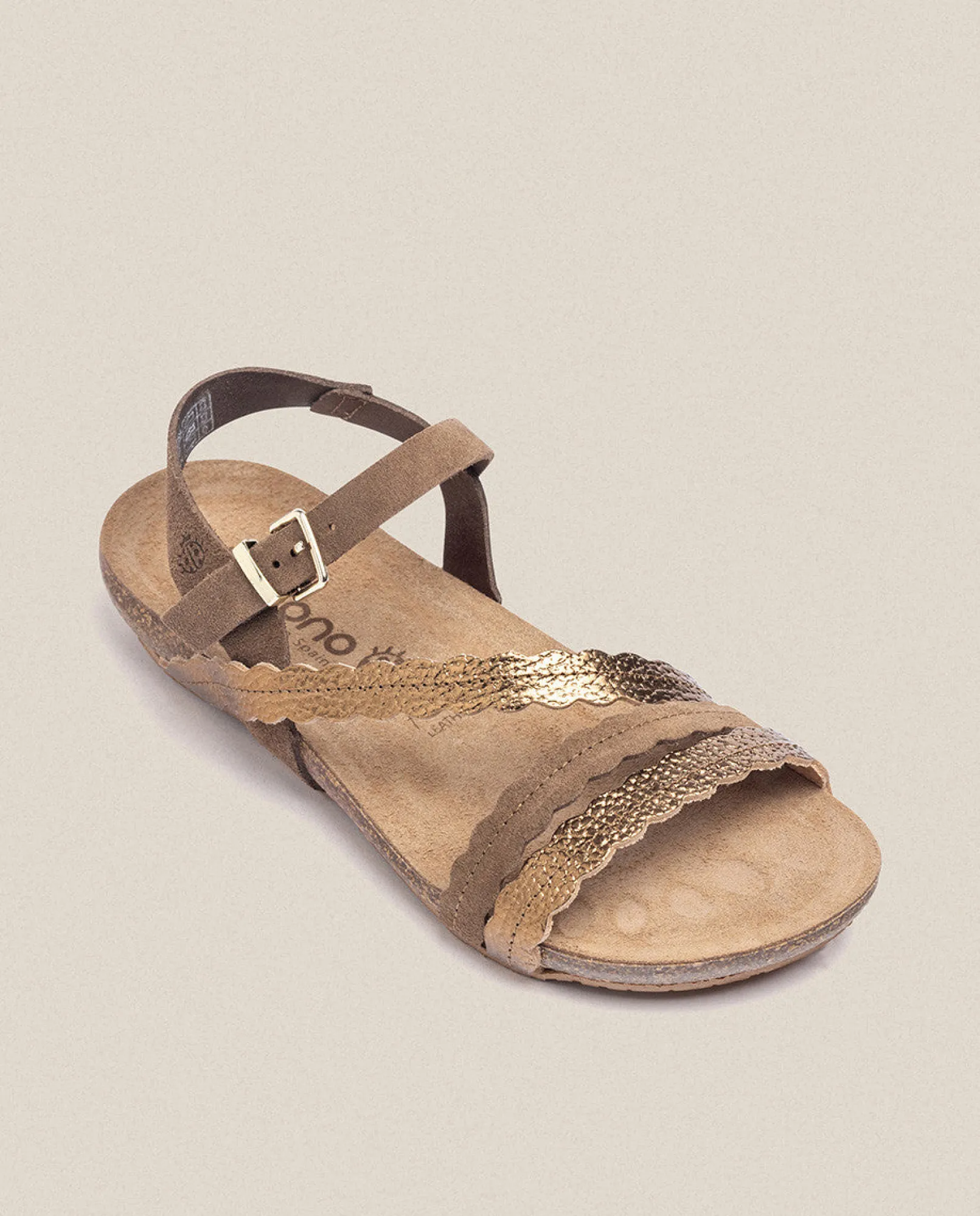 Shop Yokono Sandalia Plana Ibiza 176 Marrón