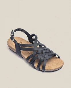 Shop Yokono Sandalia Plana Ibiza 175 Negro