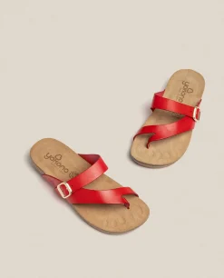 Best Yokono Sandalia Plana Ibiza 013 Rojo