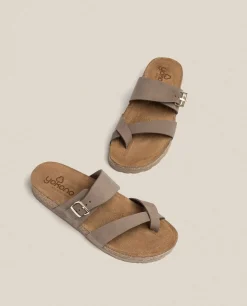 Best Sale Yokono Sandalia Plana Jerba 091 Marrón