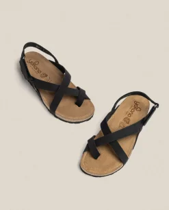 New Yokono Sandalia Plana Jerba 718 Negro