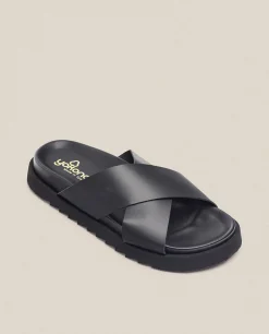 Clearance Yokono Sandalia Plana Man 003 Negro