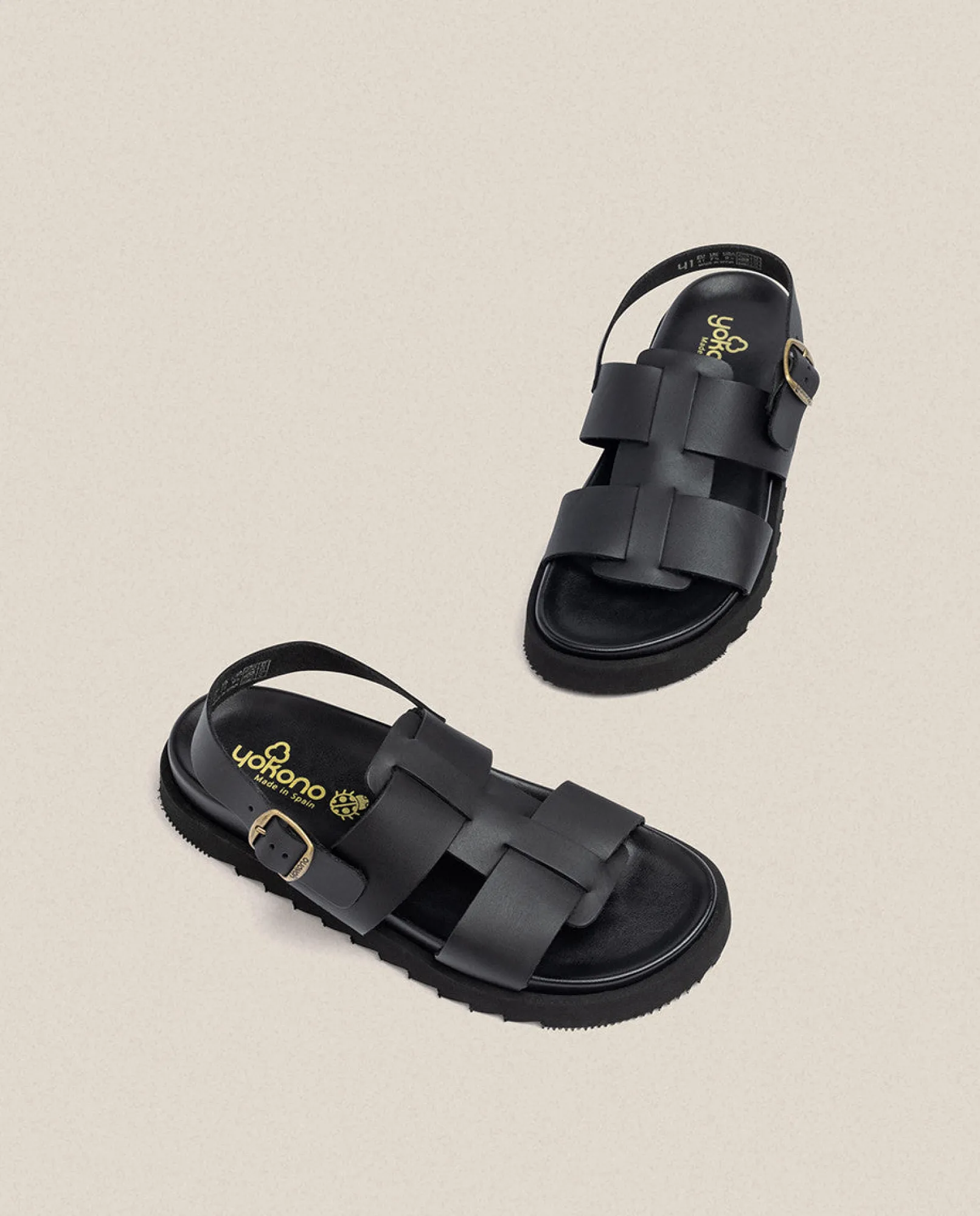 Hot Yokono Sandalia Plana Man 002 Negro