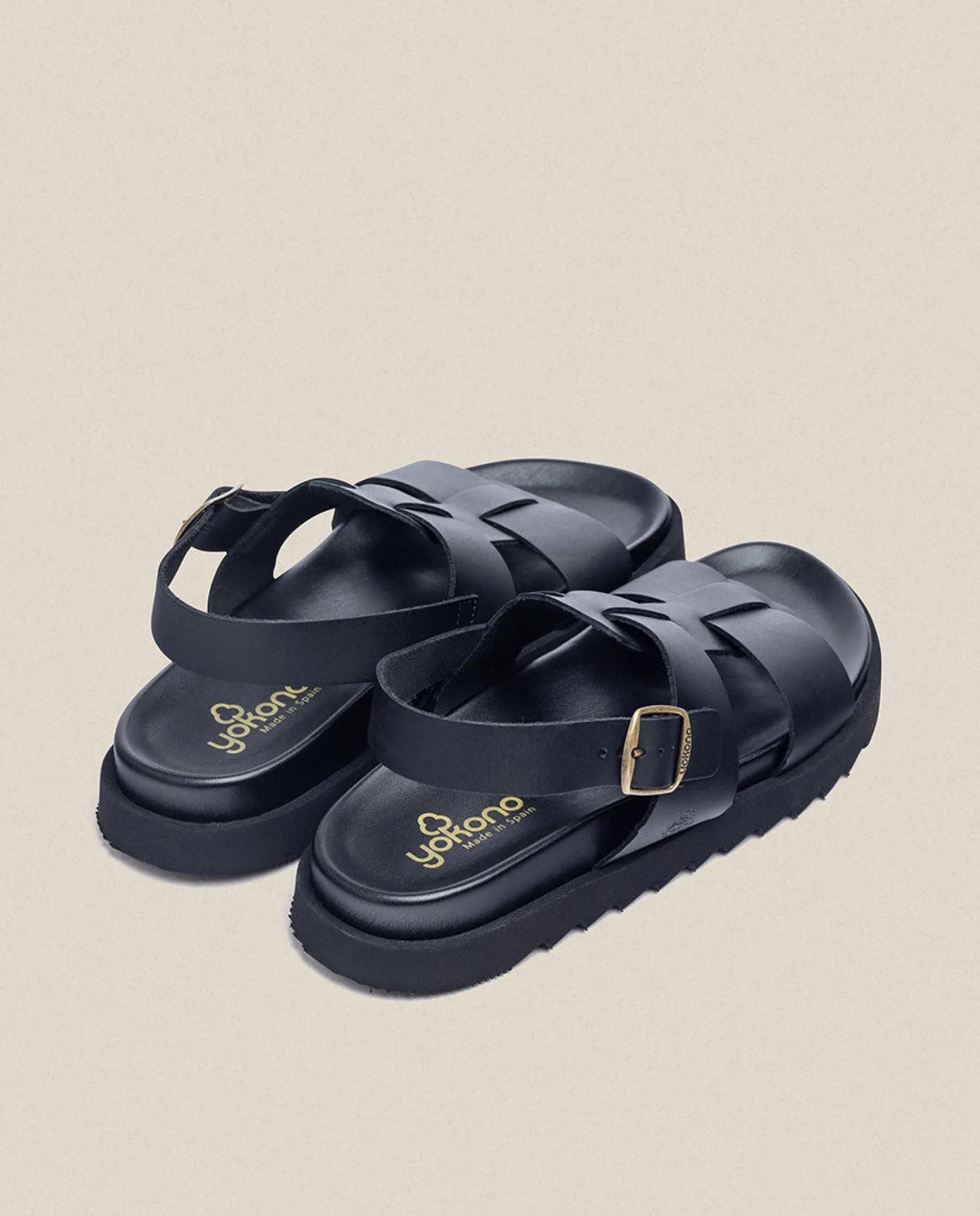 Hot Yokono Sandalia Plana Man 002 Negro