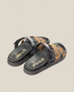 Clearance Yokono Sandalia Plana Morena 125 Leopardo