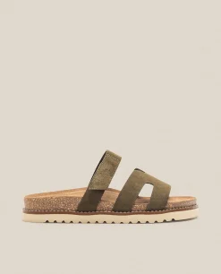 Shop Yokono Sandalia Plana Petra 125 Verde