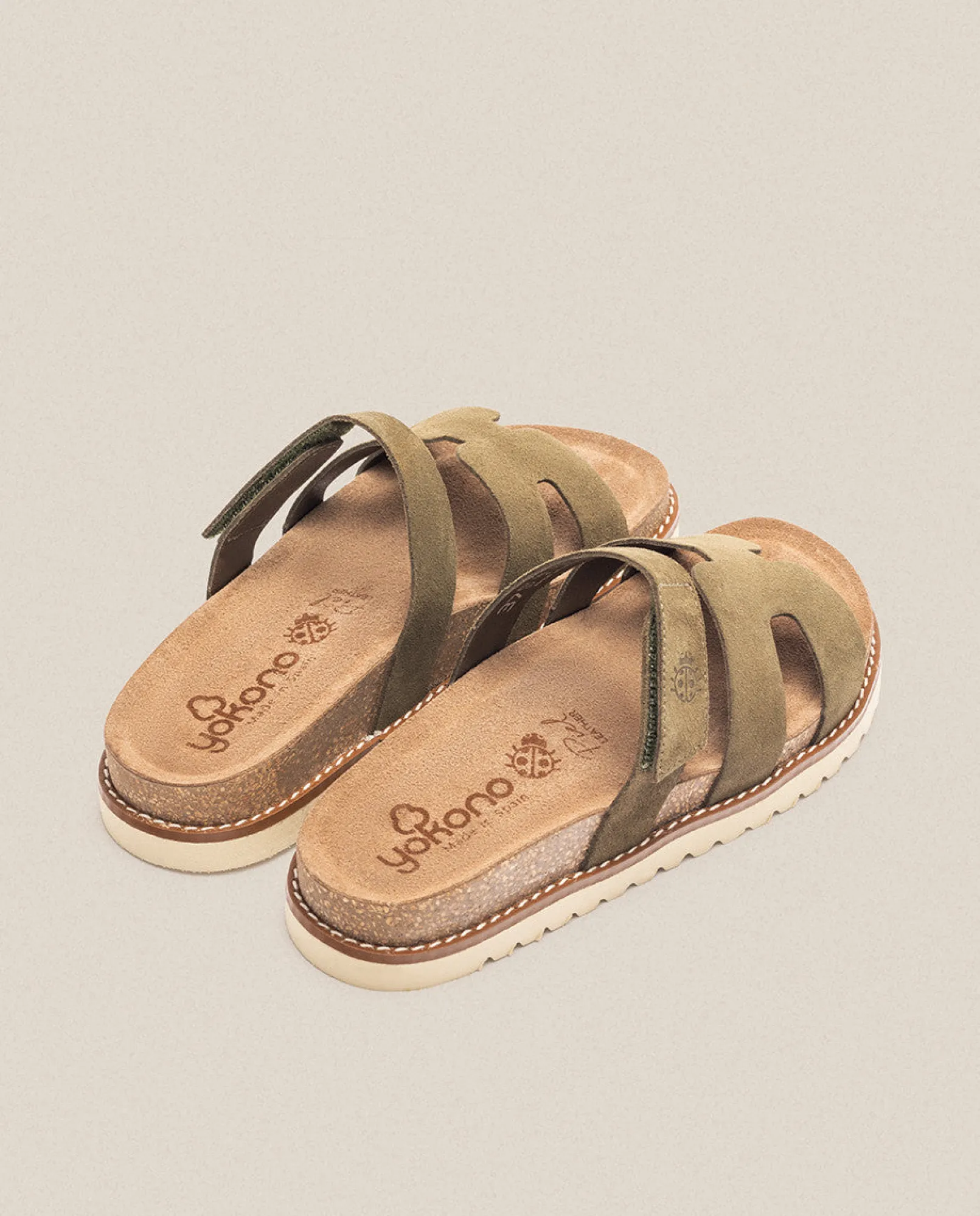 Shop Yokono Sandalia Plana Petra 125 Verde