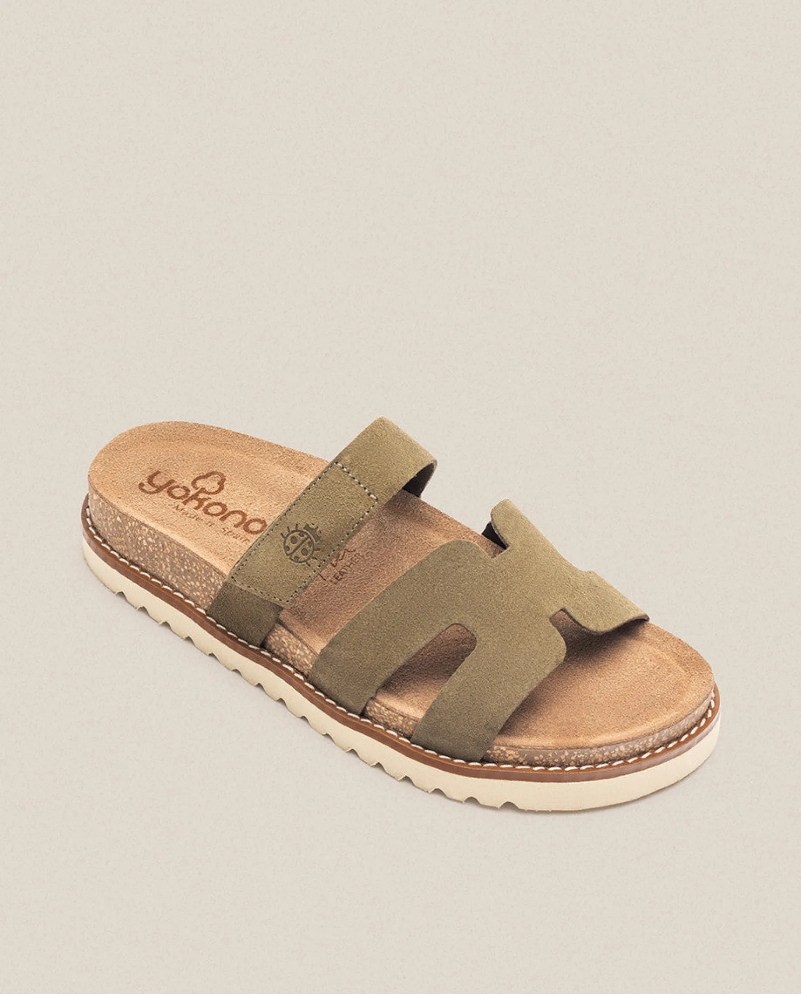 Shop Yokono Sandalia Plana Petra 125 Verde