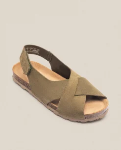 Shop Yokono Sandalia Plana Villa 175 Verde