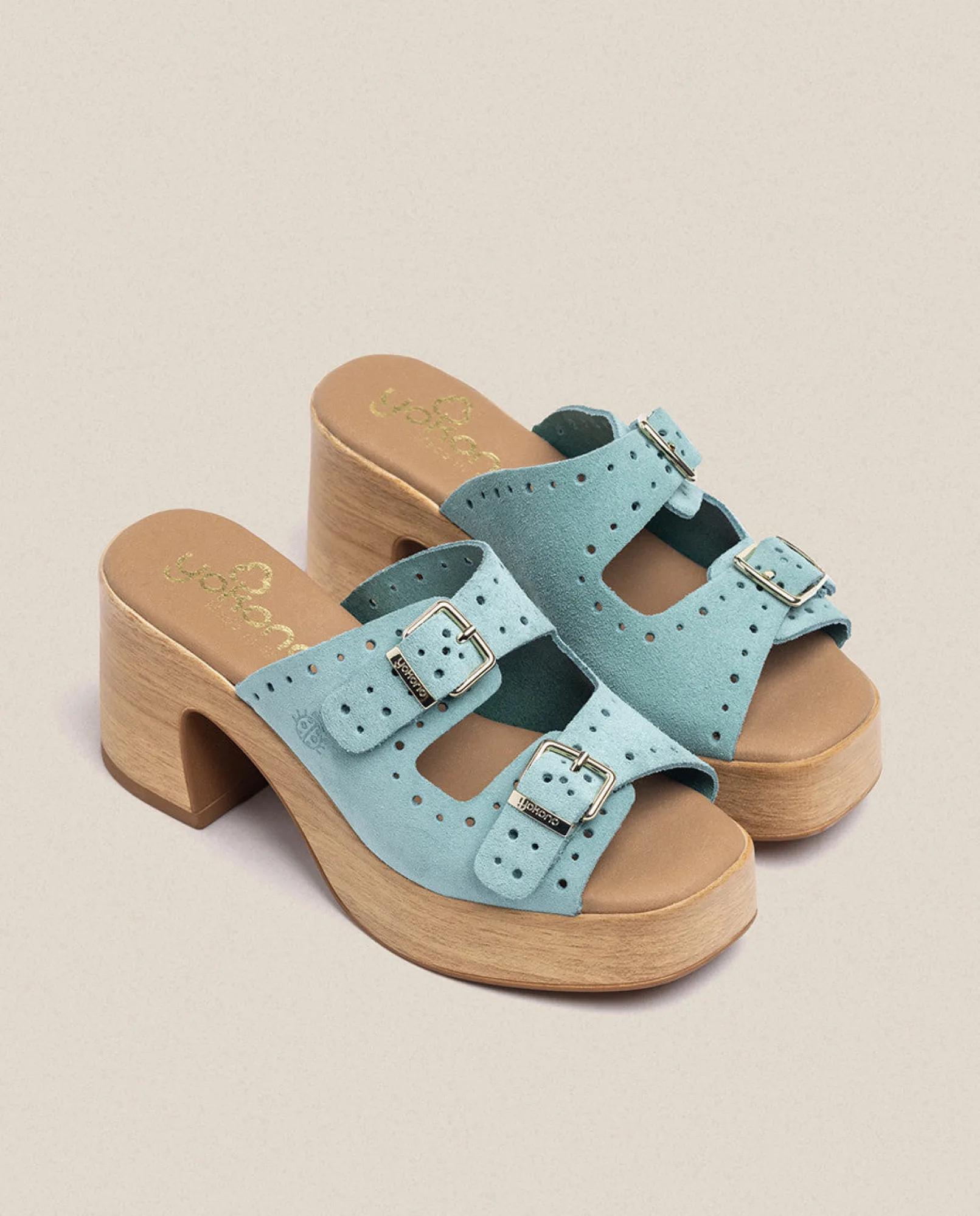 Shop Yokono Sandalia Tacón Bonai 003 Azul