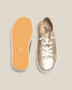 Cheap Yokono Zapato Plano Sintra 002 Dorado